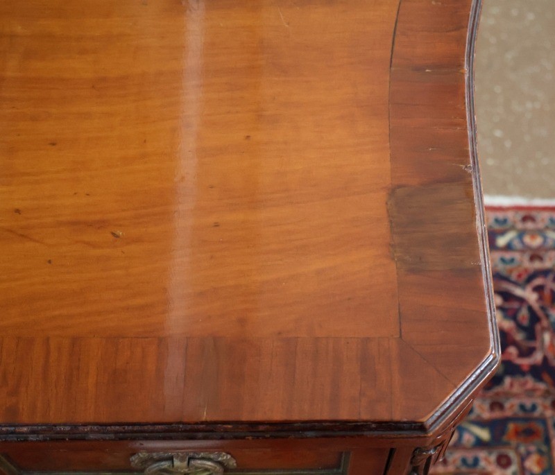 Early 20th Century French Style Burl & Satinwood Inlaid Chest Dresser Commode