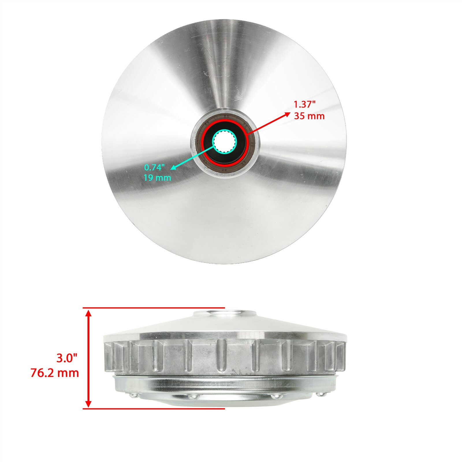 Primary Clutch Sliding Fixed Sheave Kit fits Yamaha Grizzly 700 YFM700 2007-2023