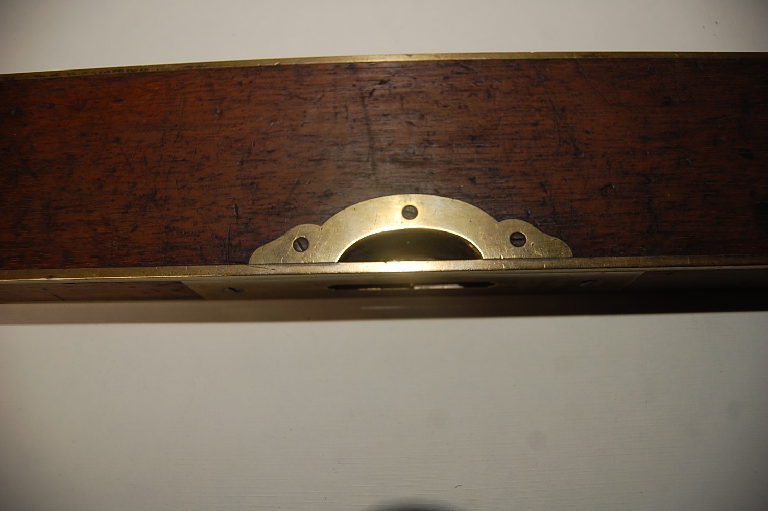 28” Mahogany & Brass Level Stratton Brothers Greenfield Mass. July 16, 1872 # 1