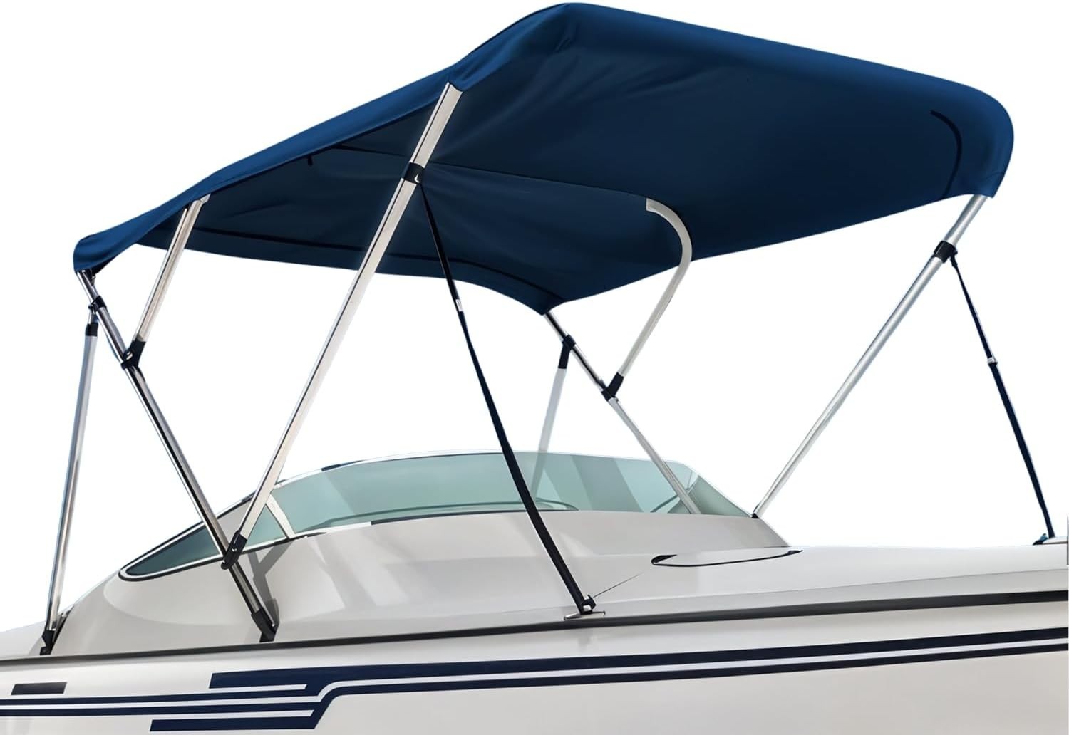 Seal Skin 3/ 4 Bow Bimini Top Marine Grade Waterproof Canopy Cover W/ Frame Blue