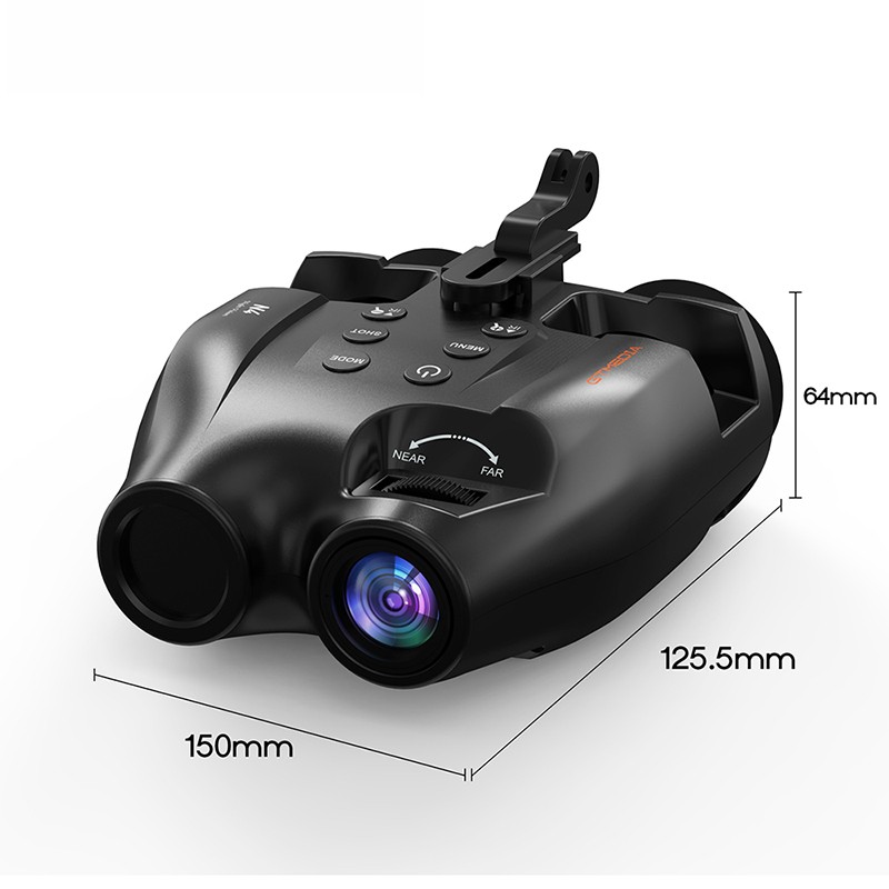 Head-Mounted 1080p Night Vision Goggles Rechargeable Hands 5X Digital Zoom