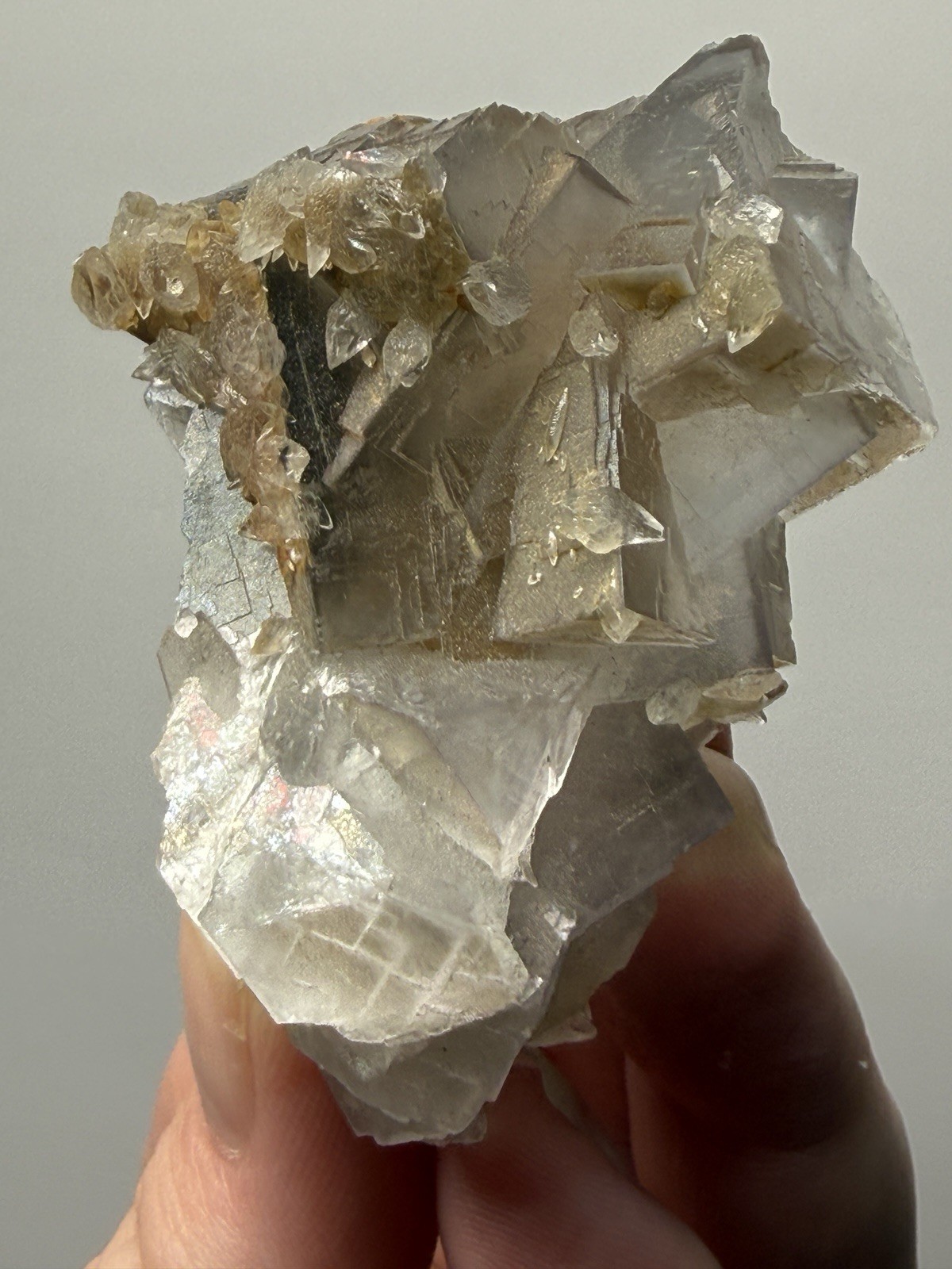 Isometric Fluorite & Scalenohedral Calcite Specimen | Pakistan