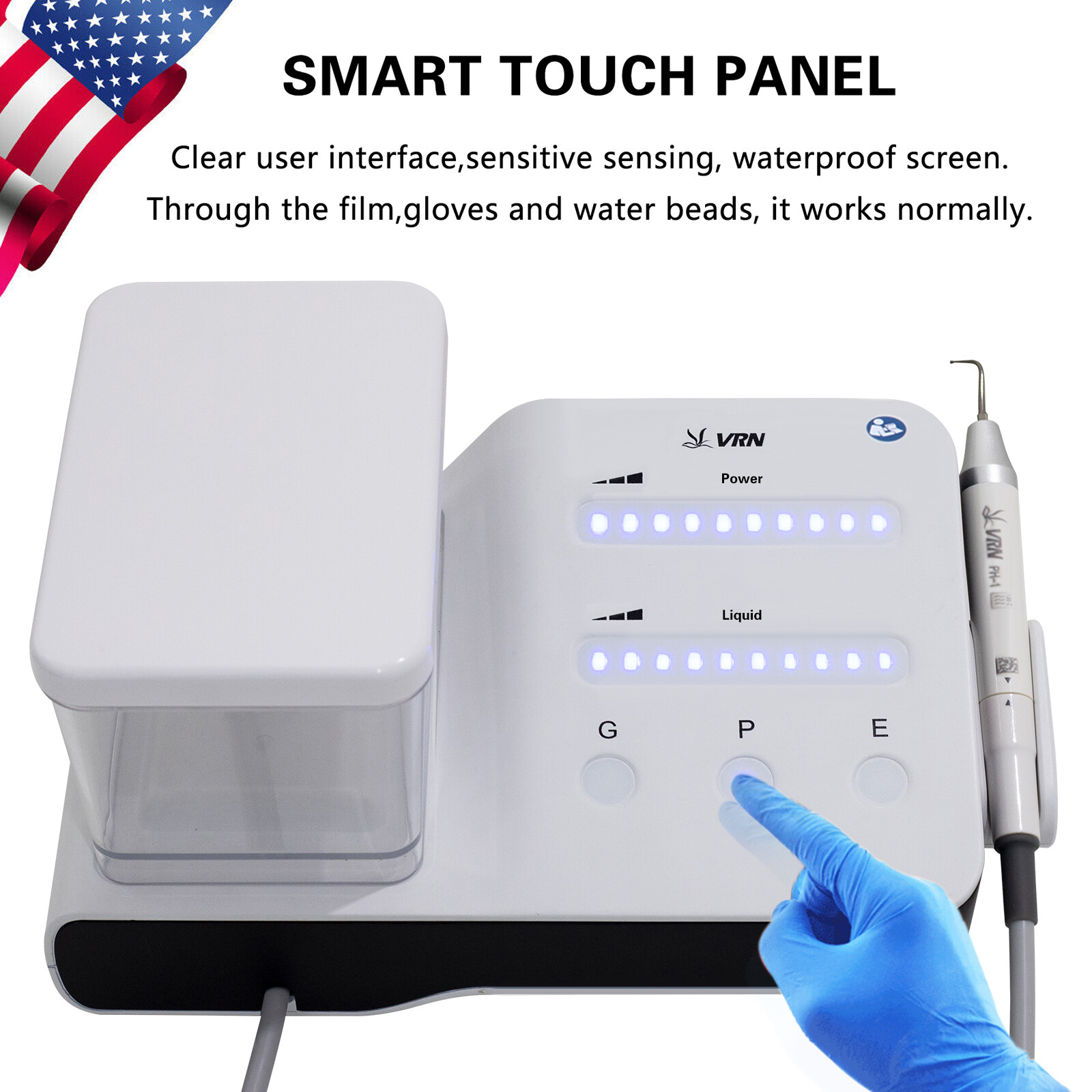 LED Dental Portable Ultrasonic Piezo Scaler + Bottle fit EMS Cavitron Handpiece