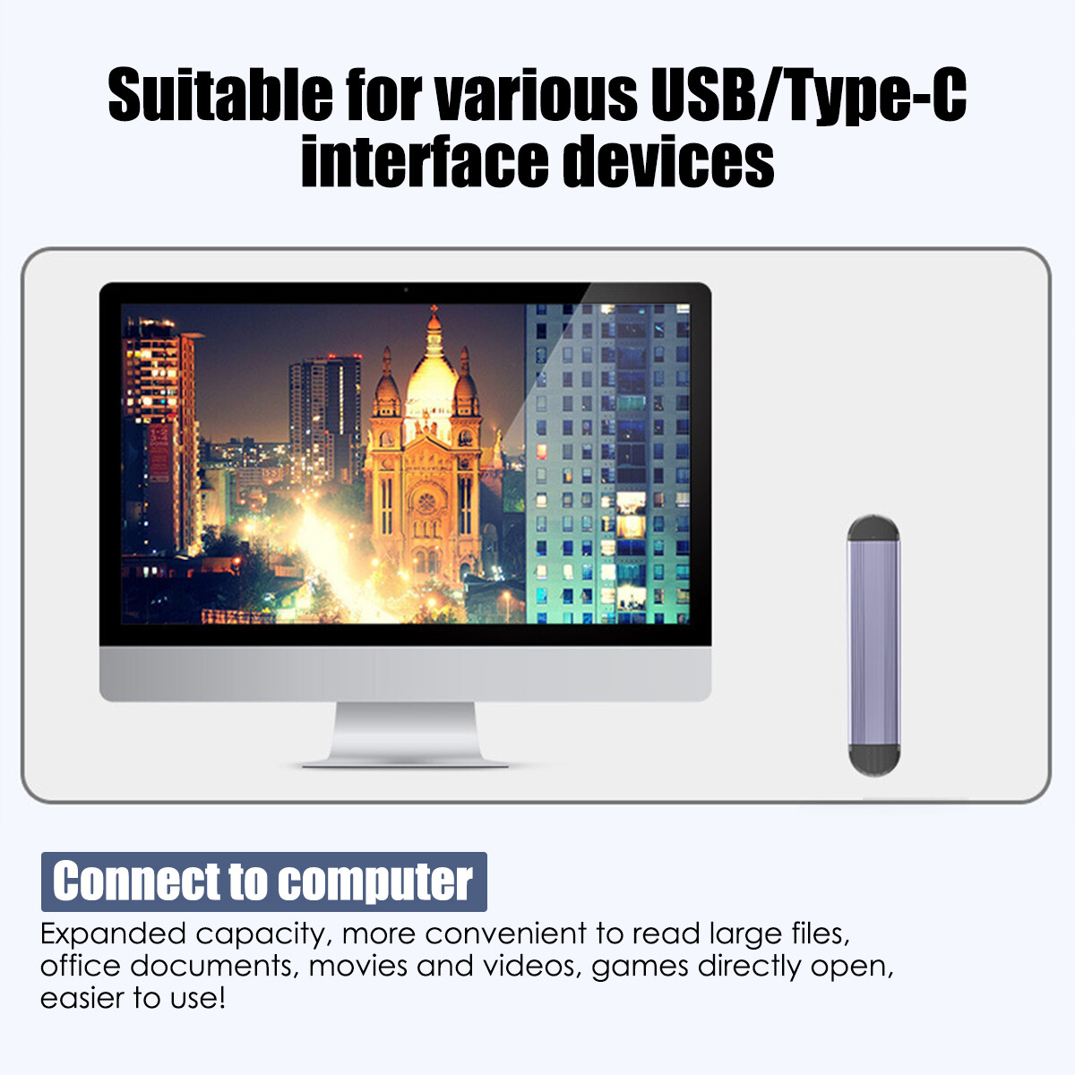 M.2 NVMe SSD To USB 3.1 Type C Drive External Enclosure Case Adapter 10 Gbps
