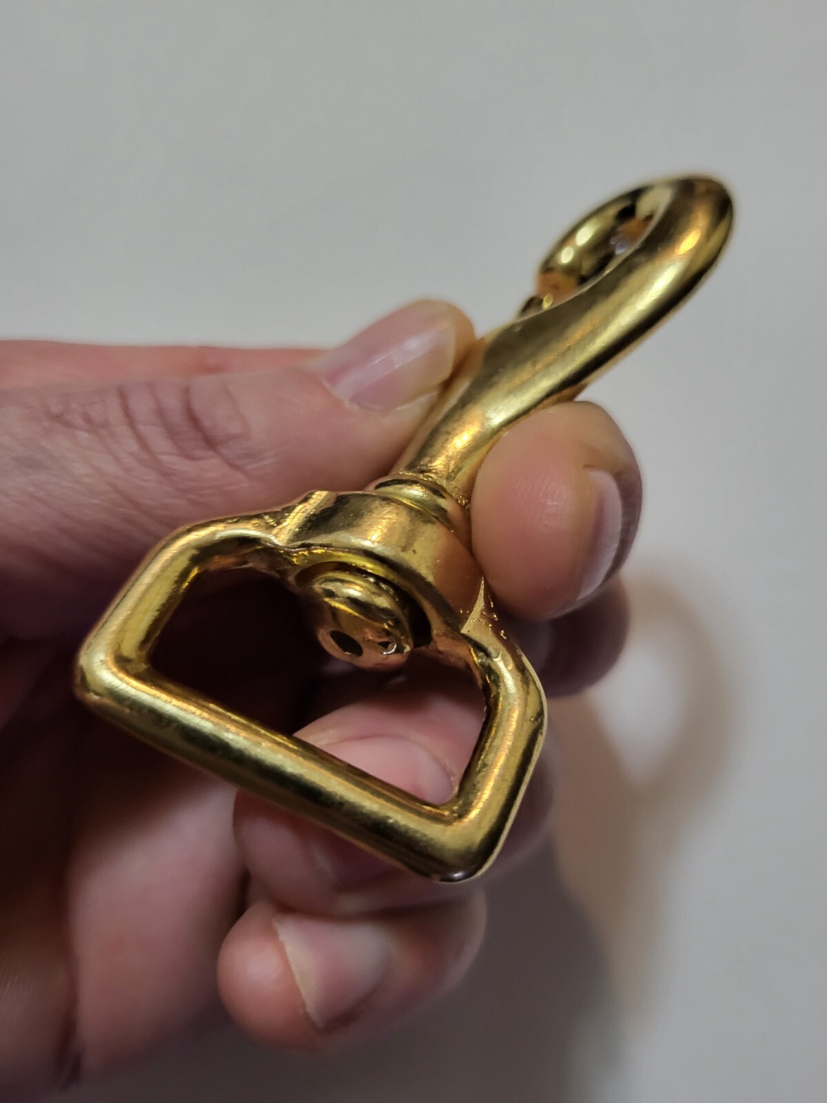 3" solid brass swivel snap hook 1" square hole bolt action, clasp clip 10 count