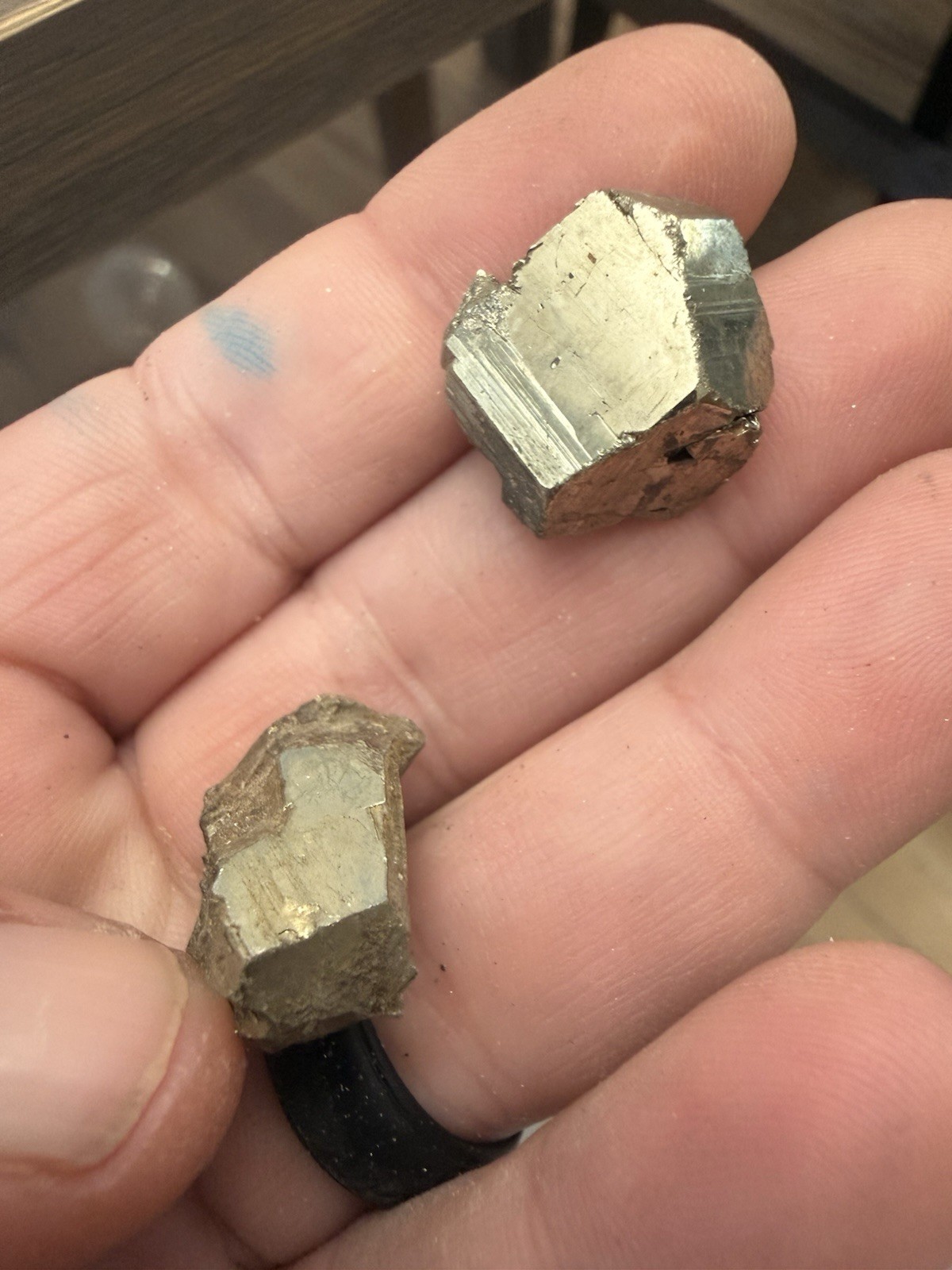 almost 1lb mixed pyrite cubes limonite after pyrite lot 2