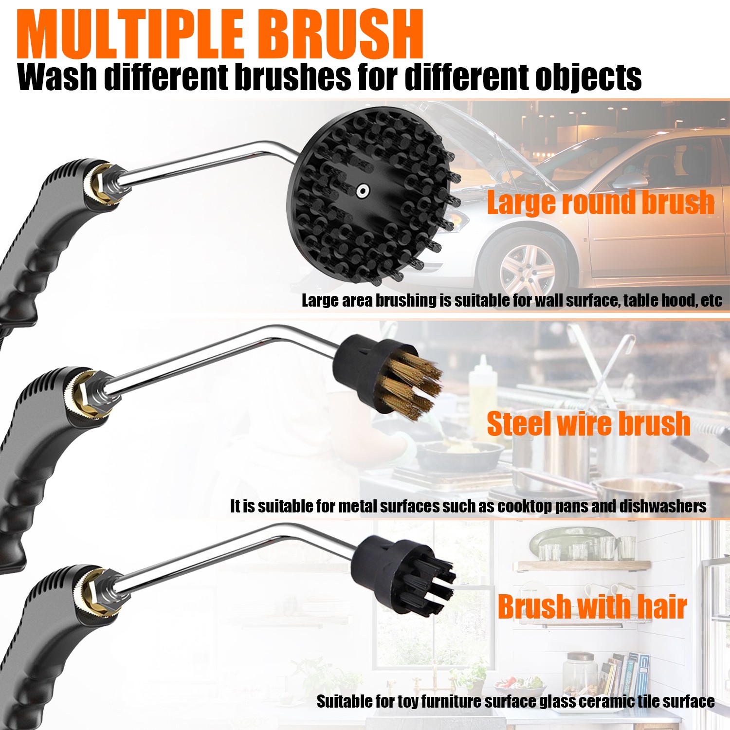 3800W Handheld Steam Cleaner High Pressure Household Car Steam Cleaning Machine