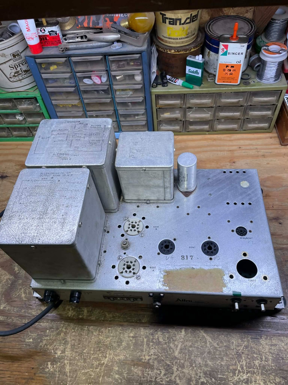 Vintage Allen Organ 75 Monoblock Tube Amplifier FOR PARTS RARE MAKE OFFER