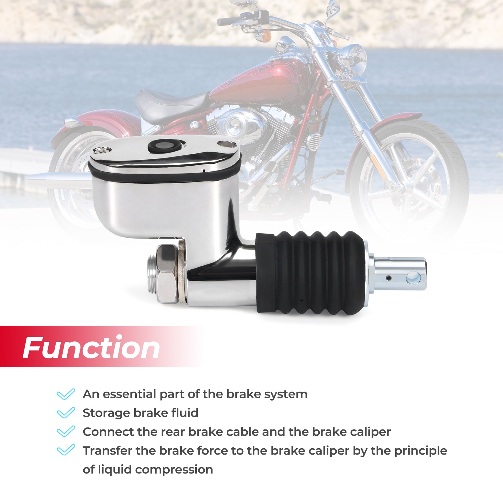 For Harley Rear Brake Master Cylinder fit Electra Glide model 41755-99 41767-05A