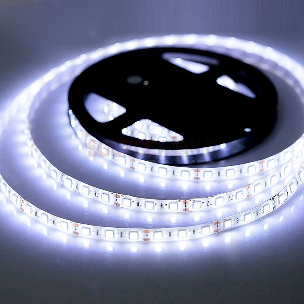 16FT 5M Bright Cool White 5M 300Leds Flexible SMD 5050 Led Strip Light Lamp 12V