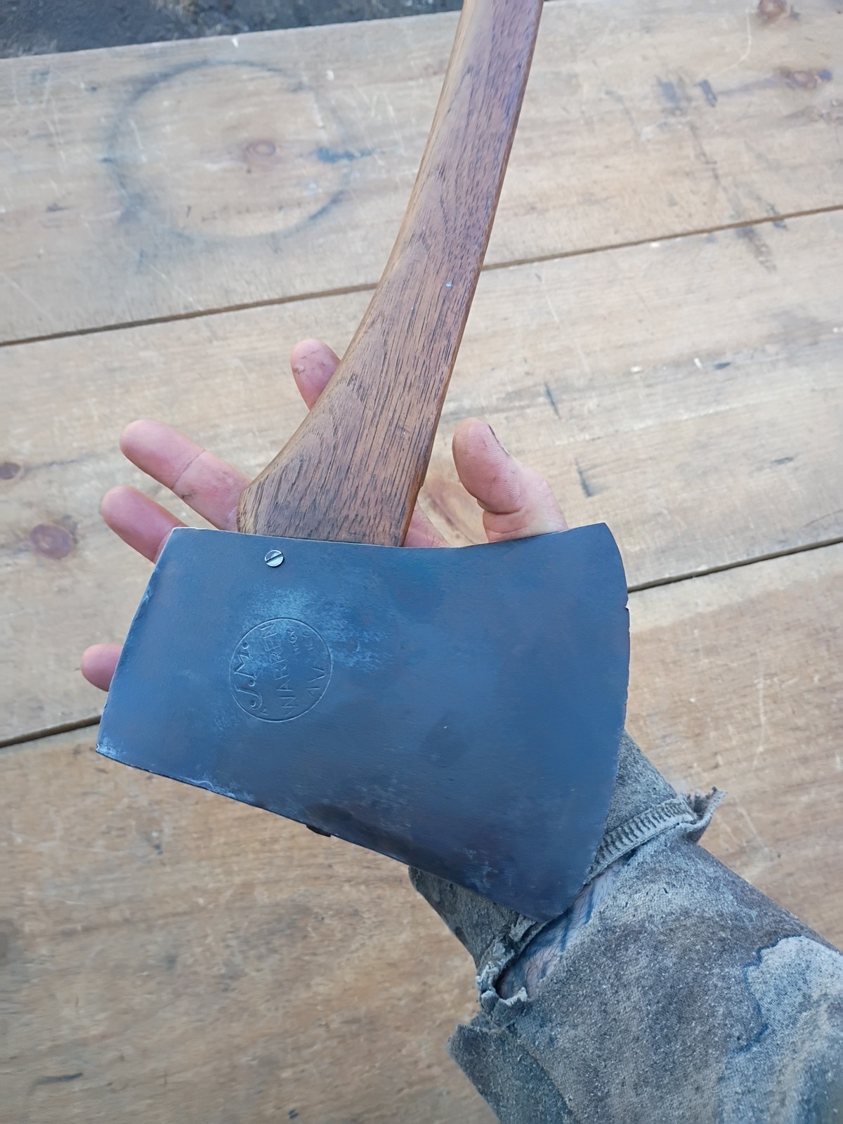 Vintage J.M. Warren Connecticut Pattern Axe Troy NY 4 lbs 2 oz