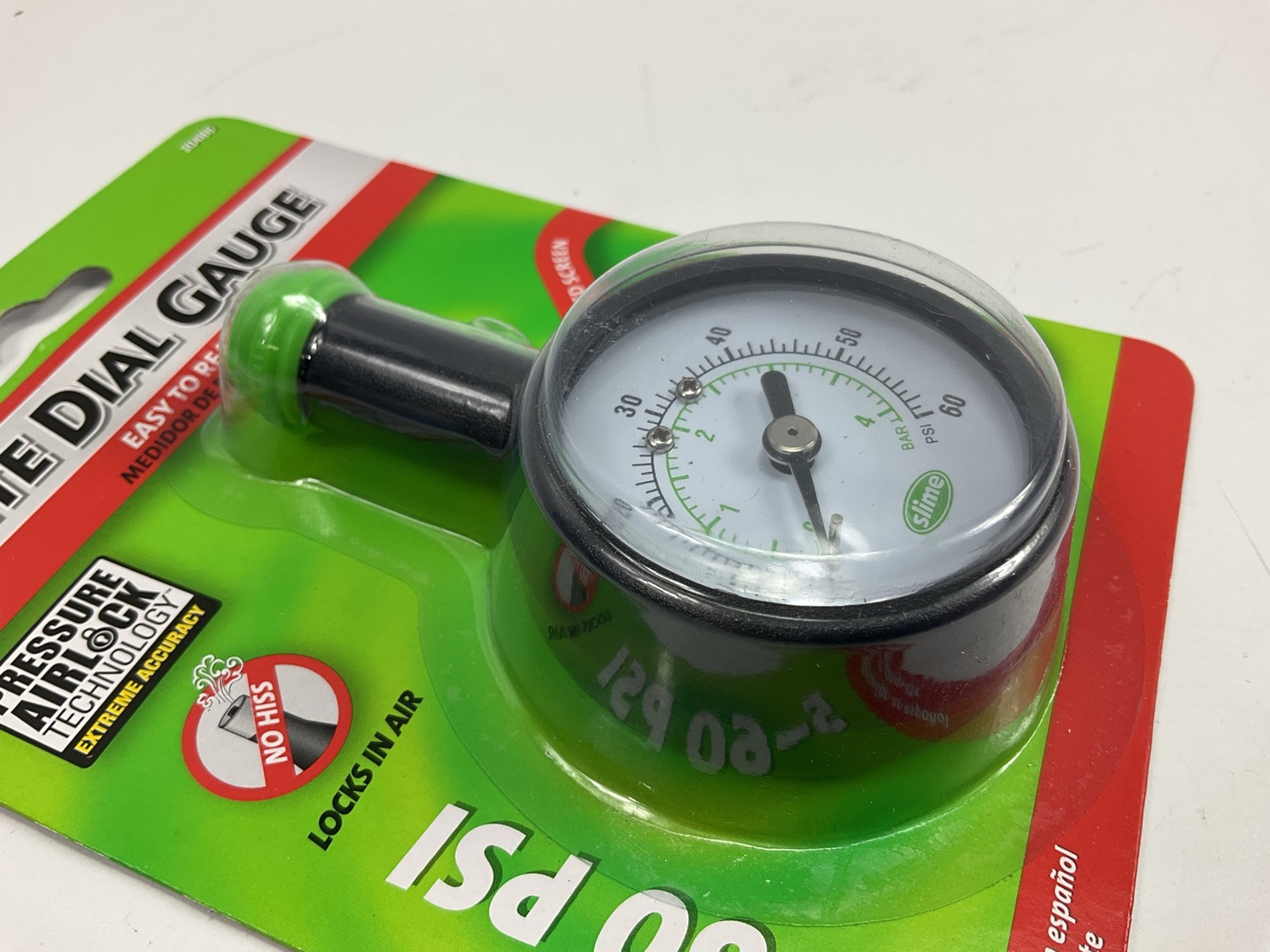 Slime 20486 Professional Car Truck SUV 5-60 PSI Air Pressure Gauge