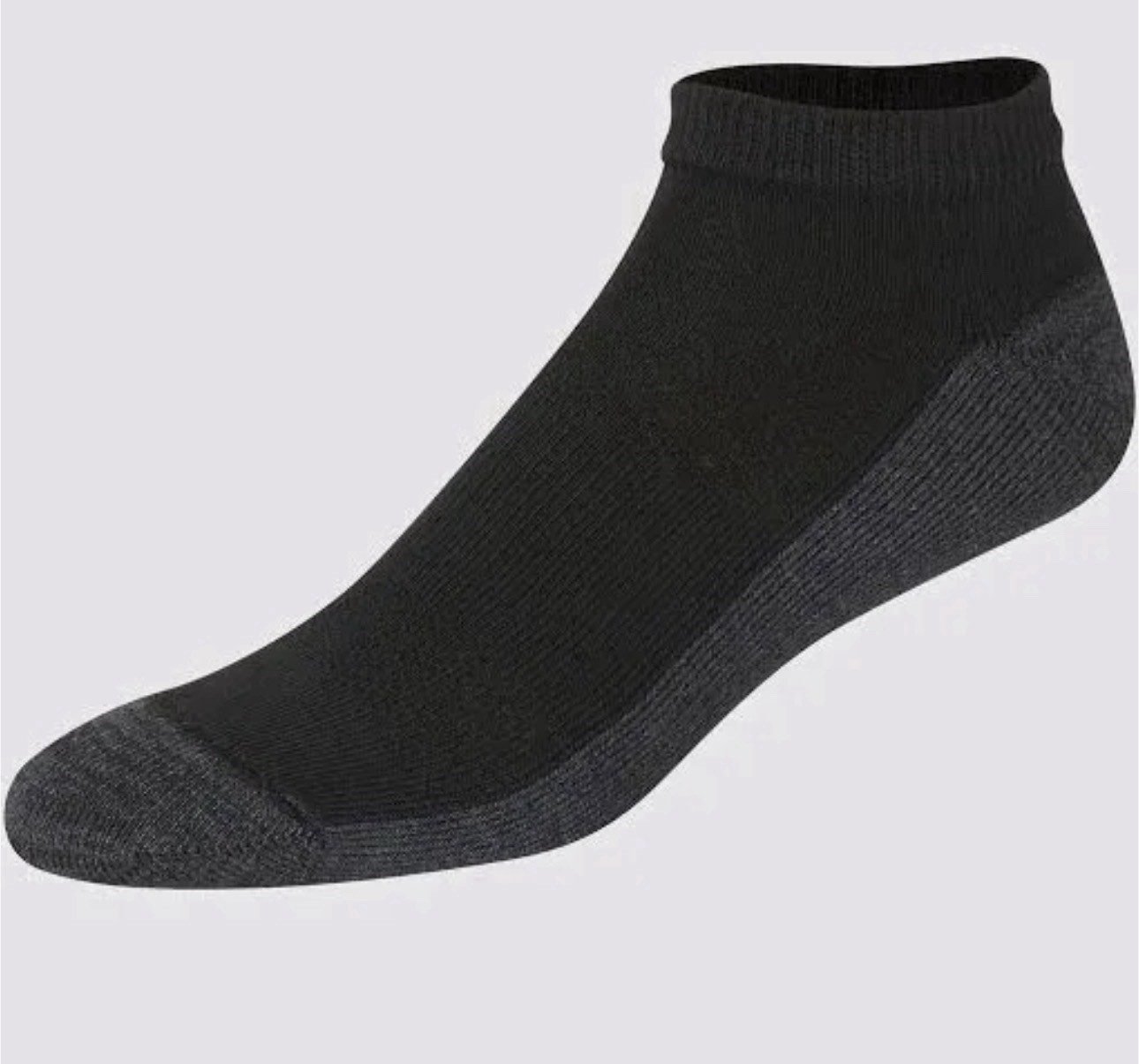 Hanes Mens Socks X-temp, Cushioned Lowcut 12-pk, Black, Big and Tall Sz 12-14 US