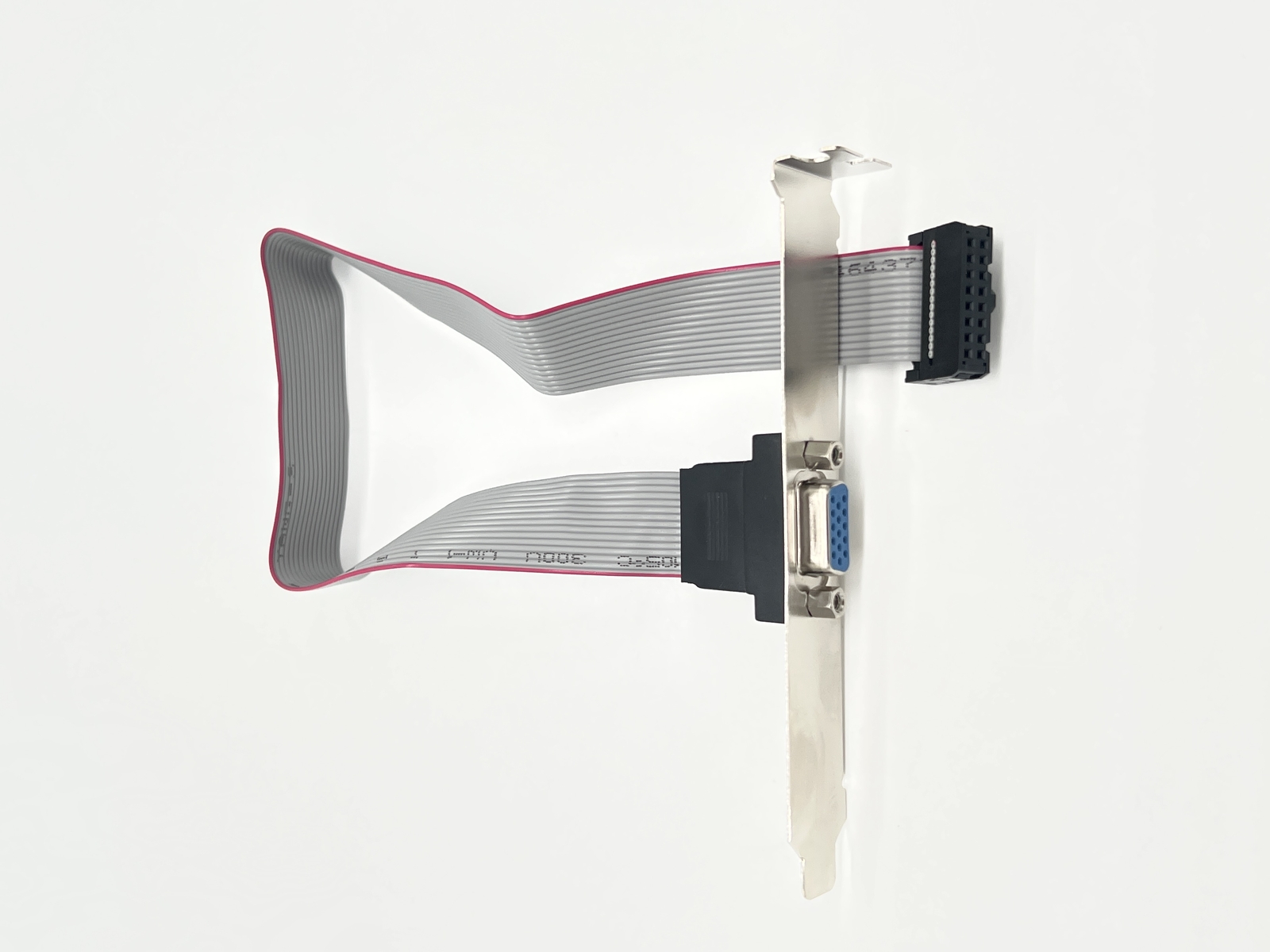 VGA Port HD15F Adapter to IDC16 12 Inch with Bracket Ribbon Cable Connector