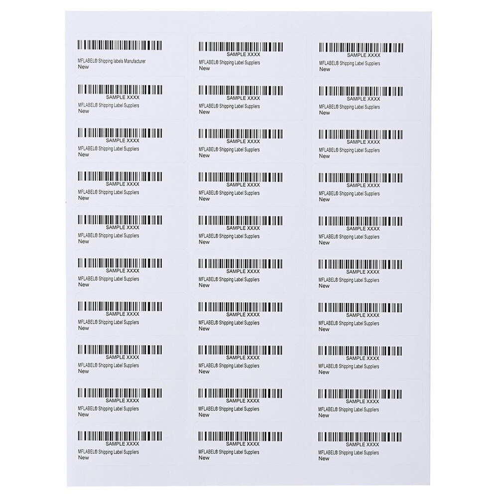 Premium Shipping Address Mailing Labels 1" x 2 5/8" 30 Labels Per Sheet (30 UP)
