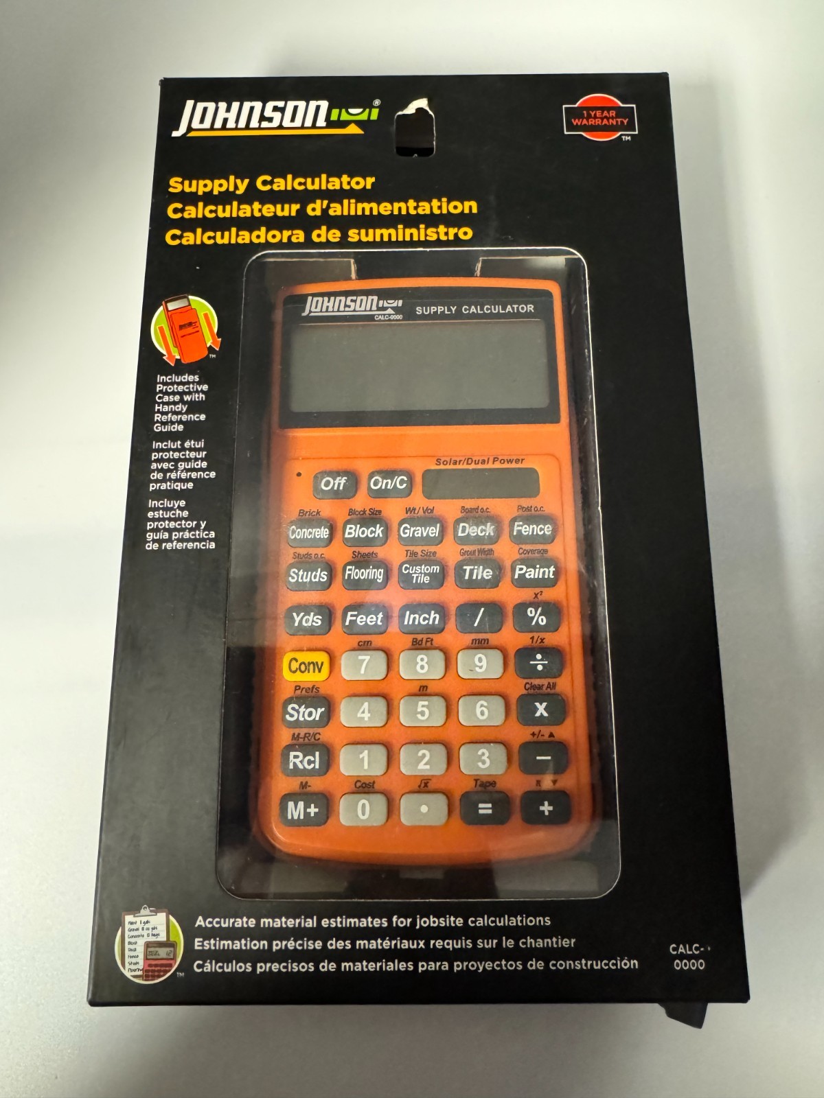 Johnson Building Calculator Calc-1500 New