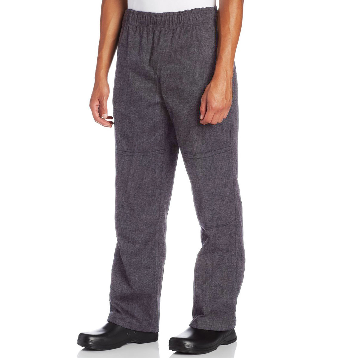 Chef Code Men's Double Knee Baggy Chef Pant with 2" Elastic Waistband CC228