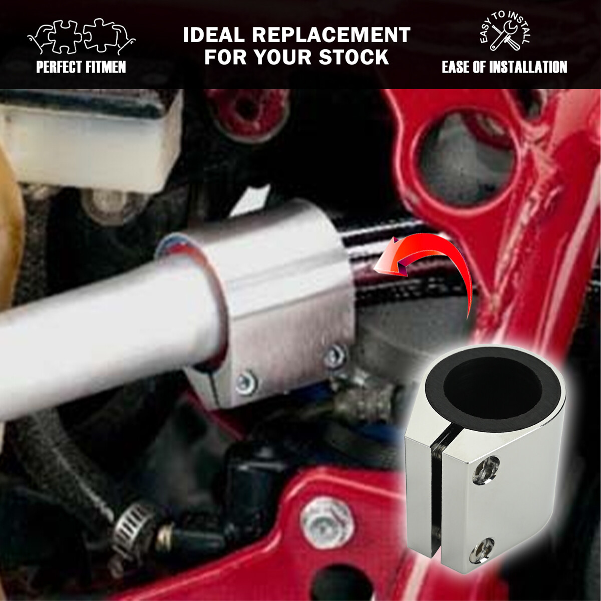 For Yamaha Banshee 350 YFZ350 1987-2006 2x Exhaust Muffler High Temp Pipe Clamp