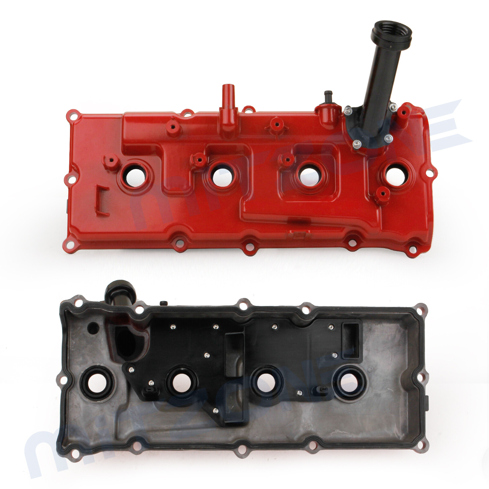 Aluminum Red Valve Covers Kit for 04-16 Nissan Armada Titan Pathfinder QX56 5.6L