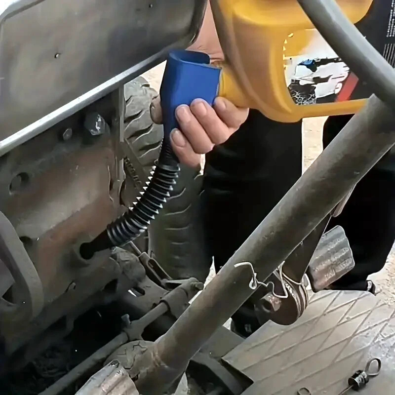 Flexible Snap Funnel "ONE HAND ONLY" Adapter Spill Free Oil Gas Coolant Filling