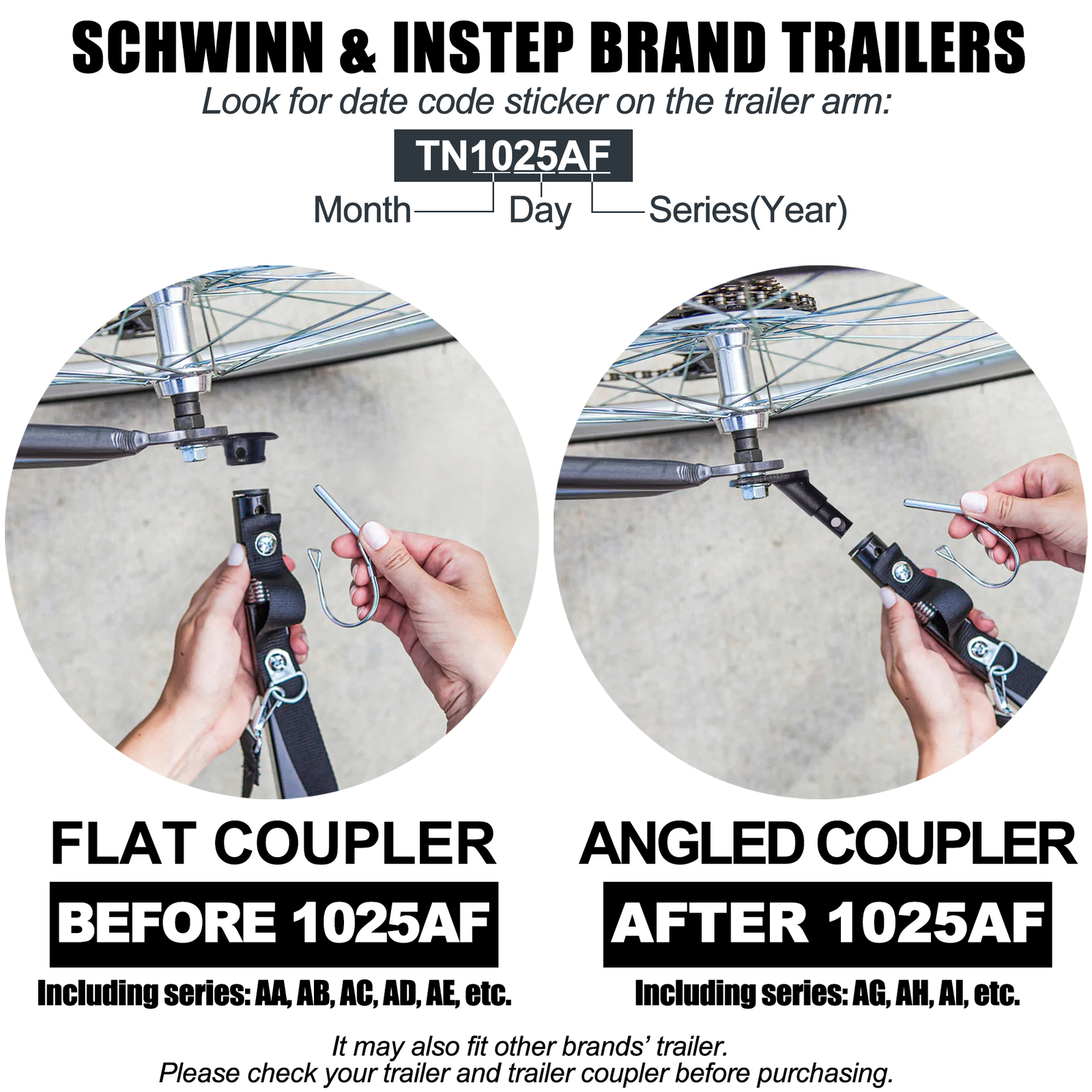 Anley Bike Trailer Coupler Hitch Connector - Bicycle Attachment Adapter for Kid