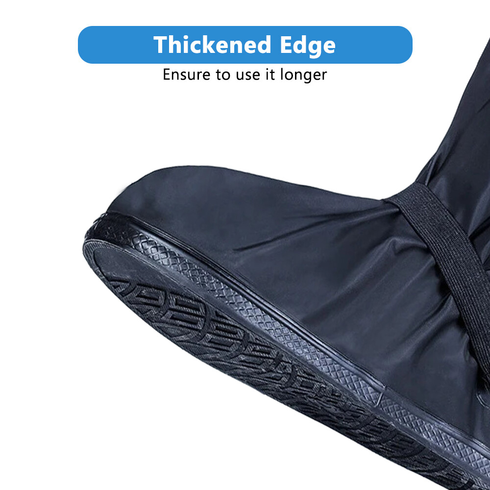 Reusable Waterproof Rain Shoe Covers Boot Non Slip Overshoe Zipper Men Women
