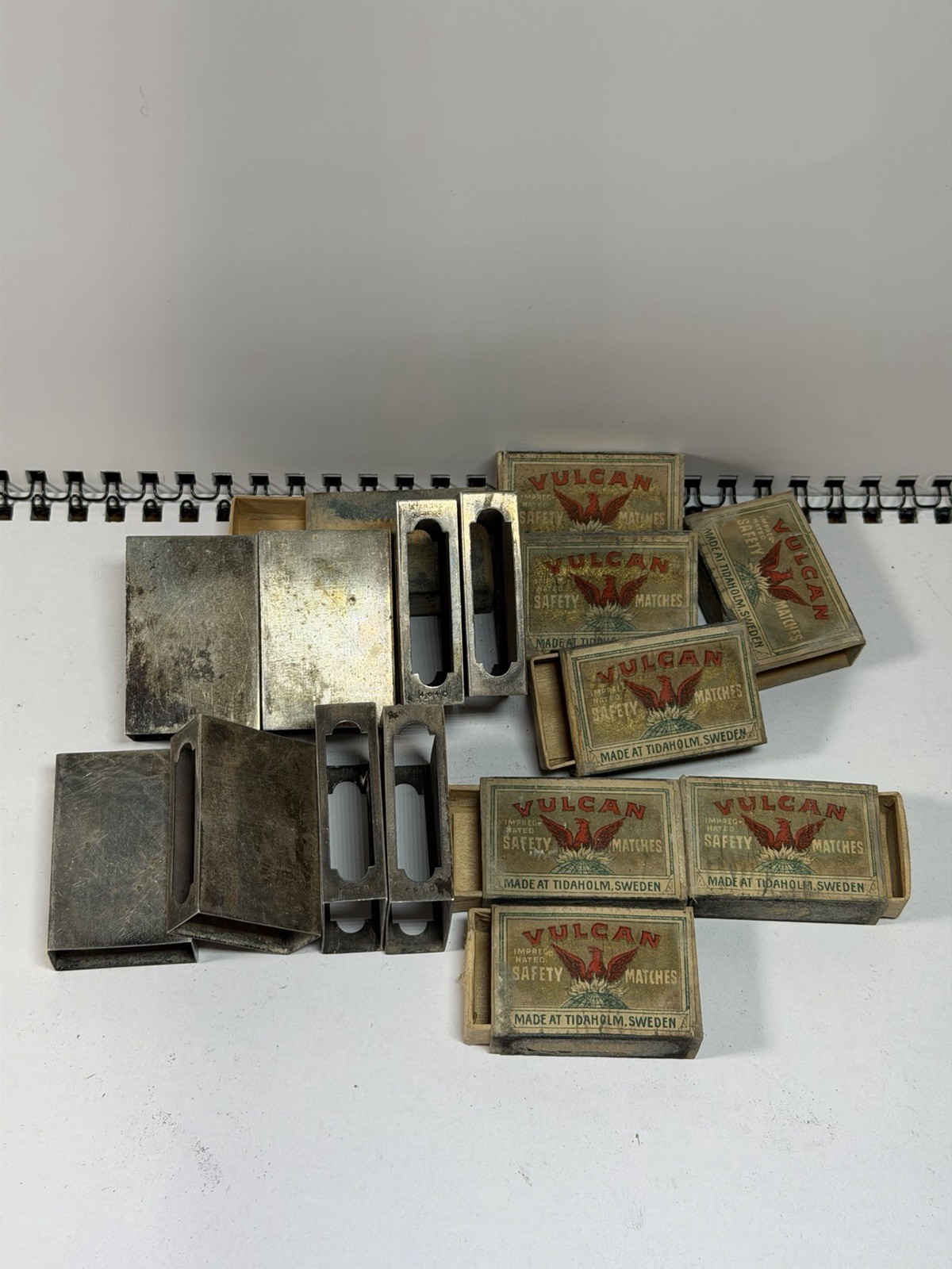 Pair of 2 Antique RAB Sterling 925 Silver Match Box Cases 12g each /all 8=94g