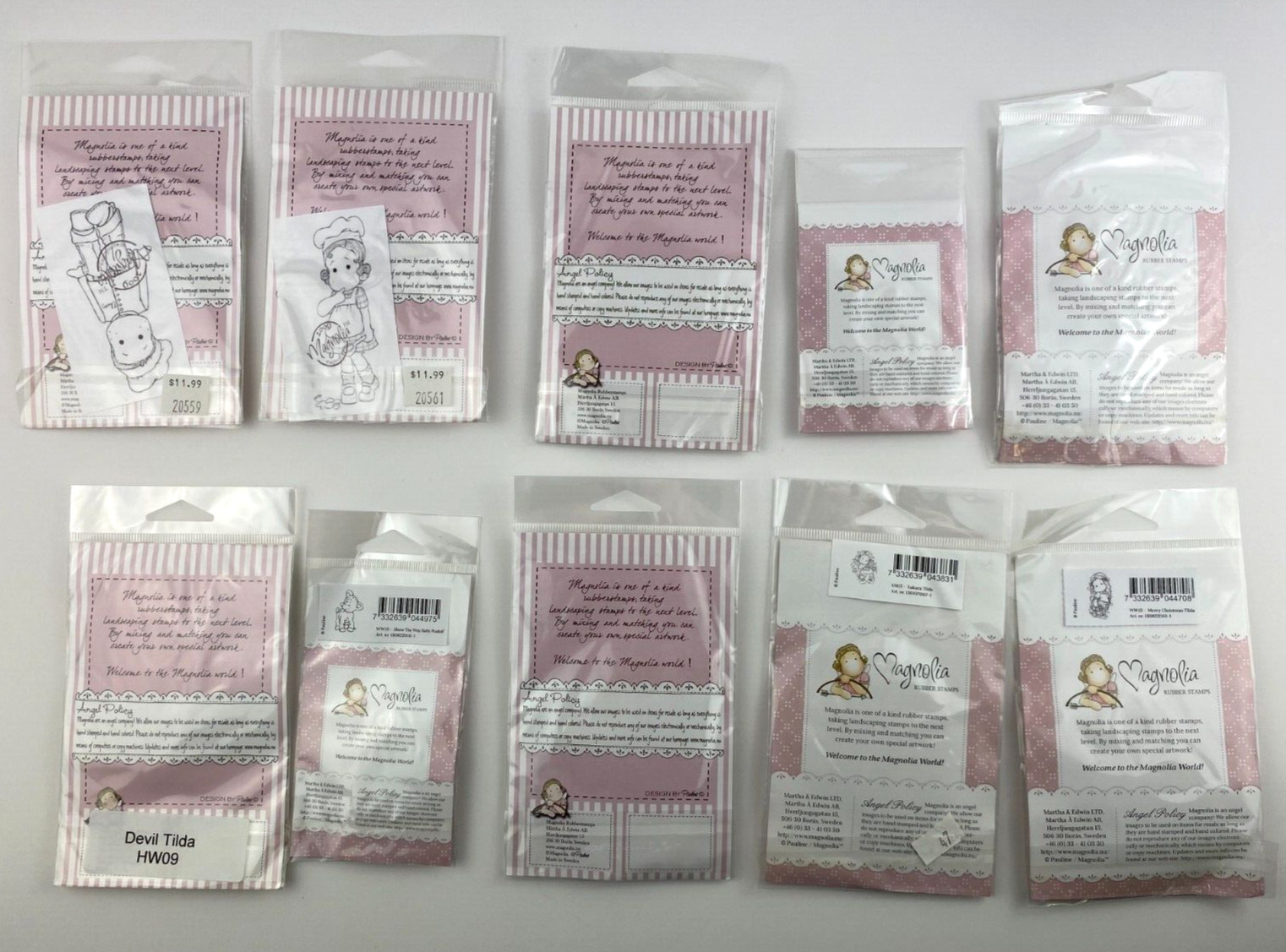 Magnolia (LOT OF 10) Rubber Stamps Assorted #18