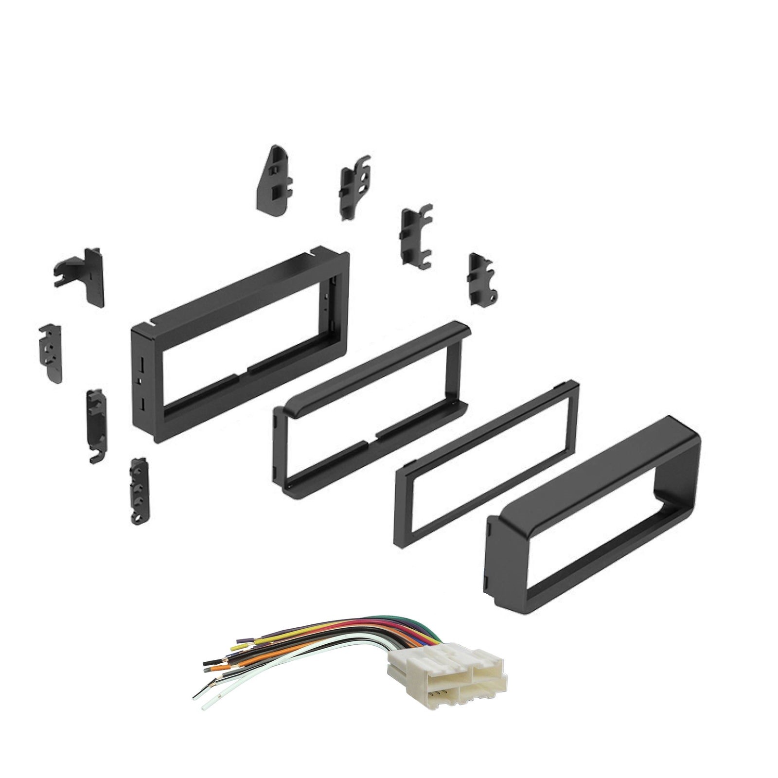 Car Stereo Dash Install Kit with Harness 1982-2004 GMC Saturn Chevy Caddilac USA