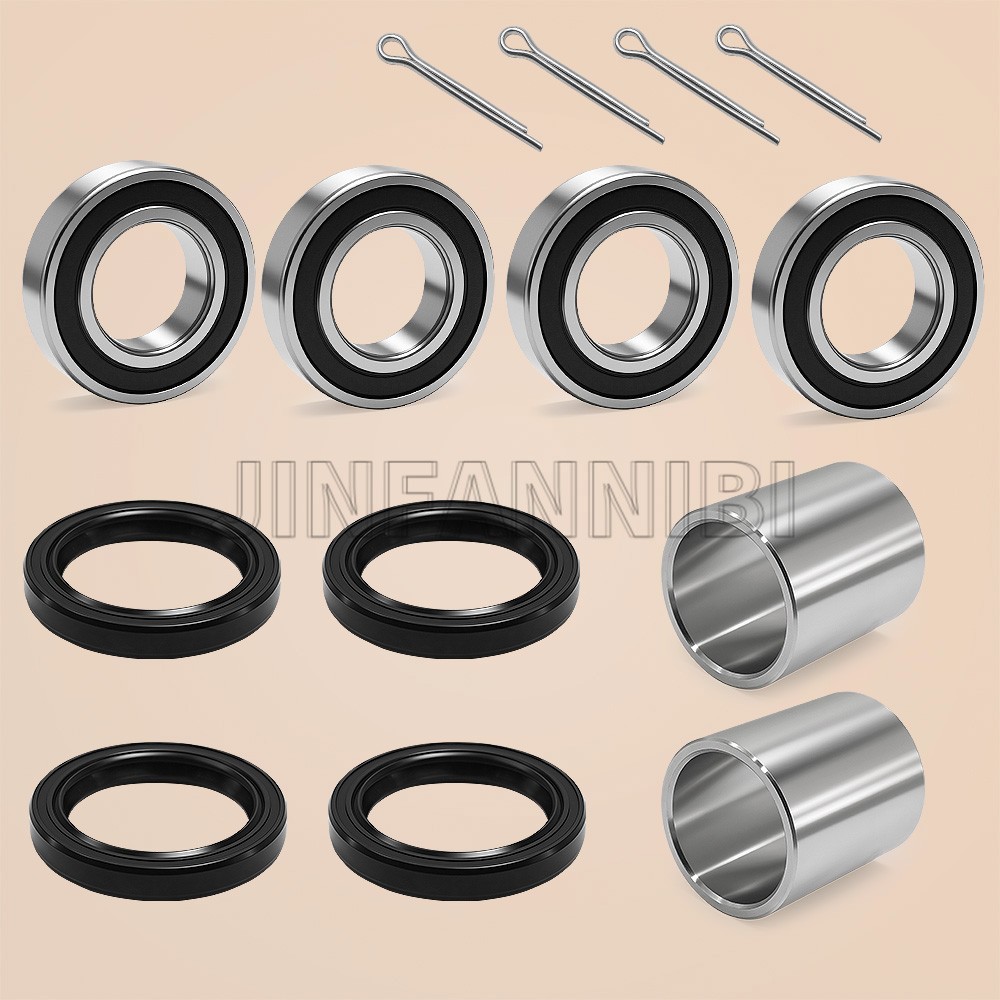 2SET Front Wheel Bearings Seals Kit for Kawasaki Mule 2510 3000 3010 4000 4010