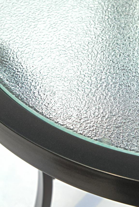 Garden Elements Bellveue 20" Round Glass Top Table