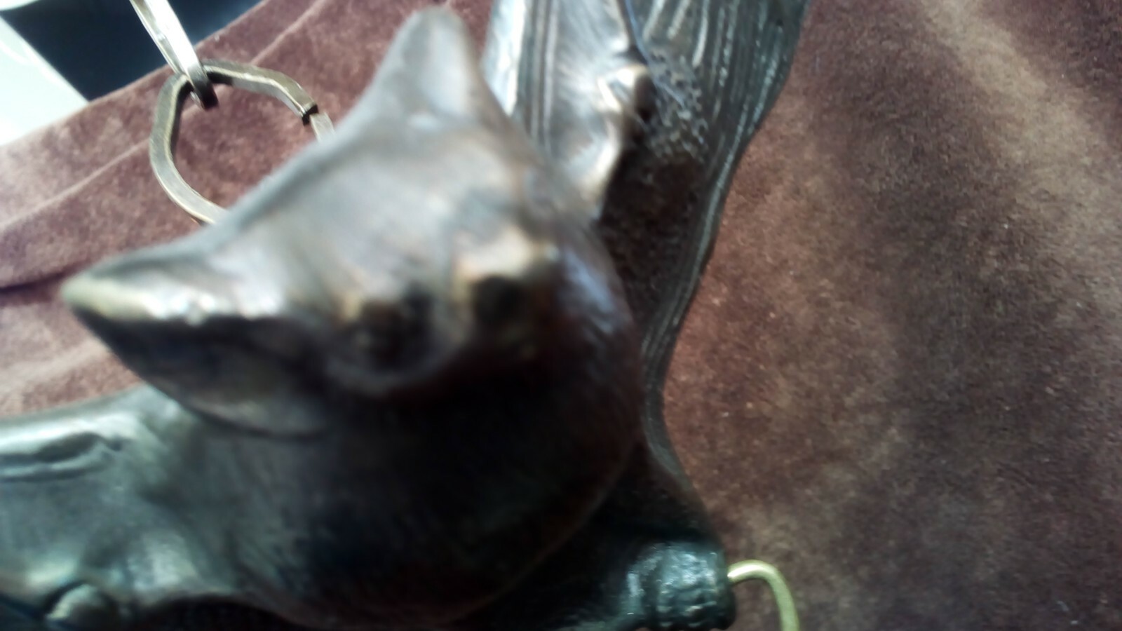 FABULOUS! #100 BAT CHANDELIER Bronze Gothic w/Globe! My most popular model!