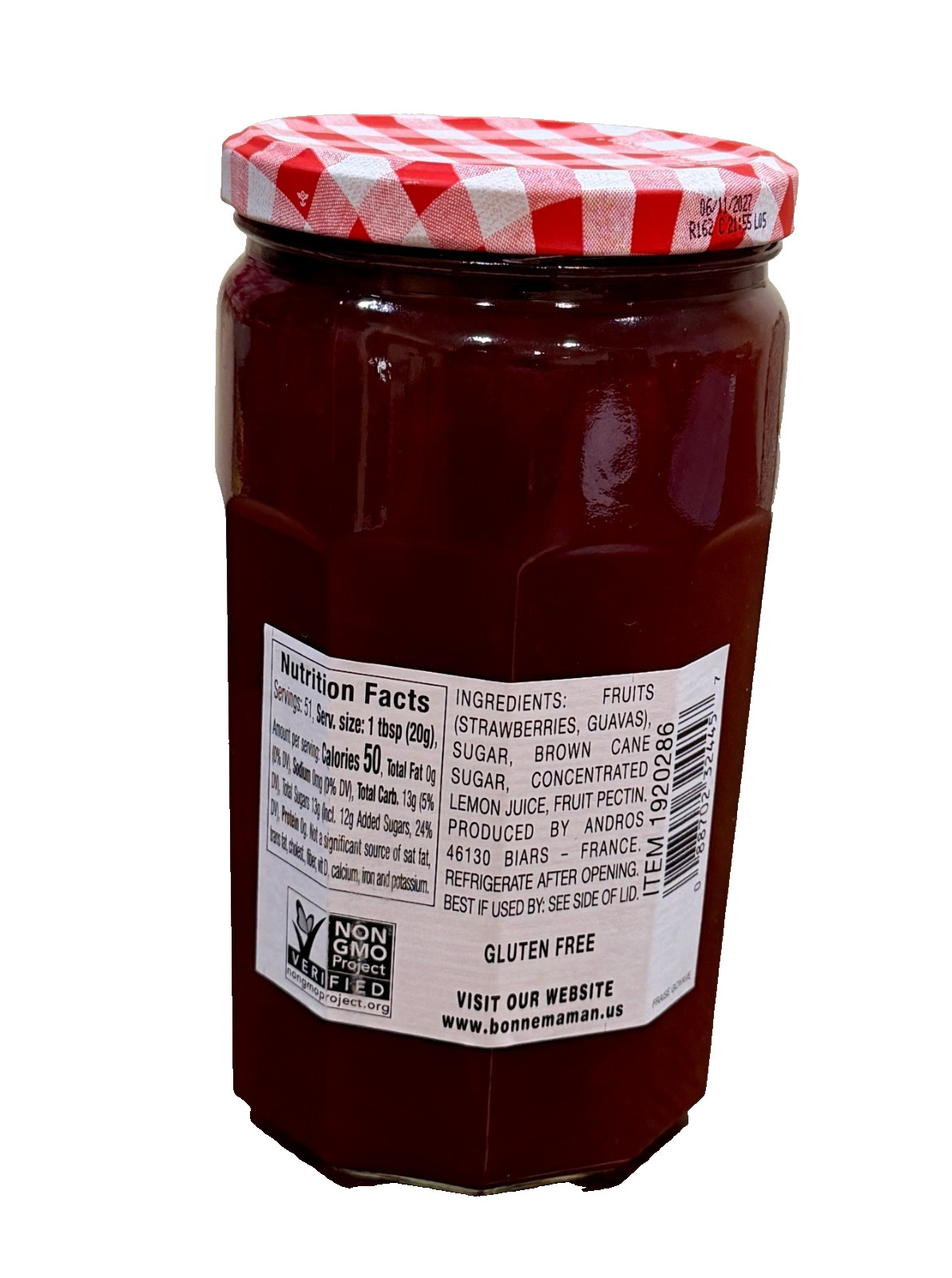 2-PACK Bonne Maman Strawberry Guava Preserve, 36 Oz large bottle