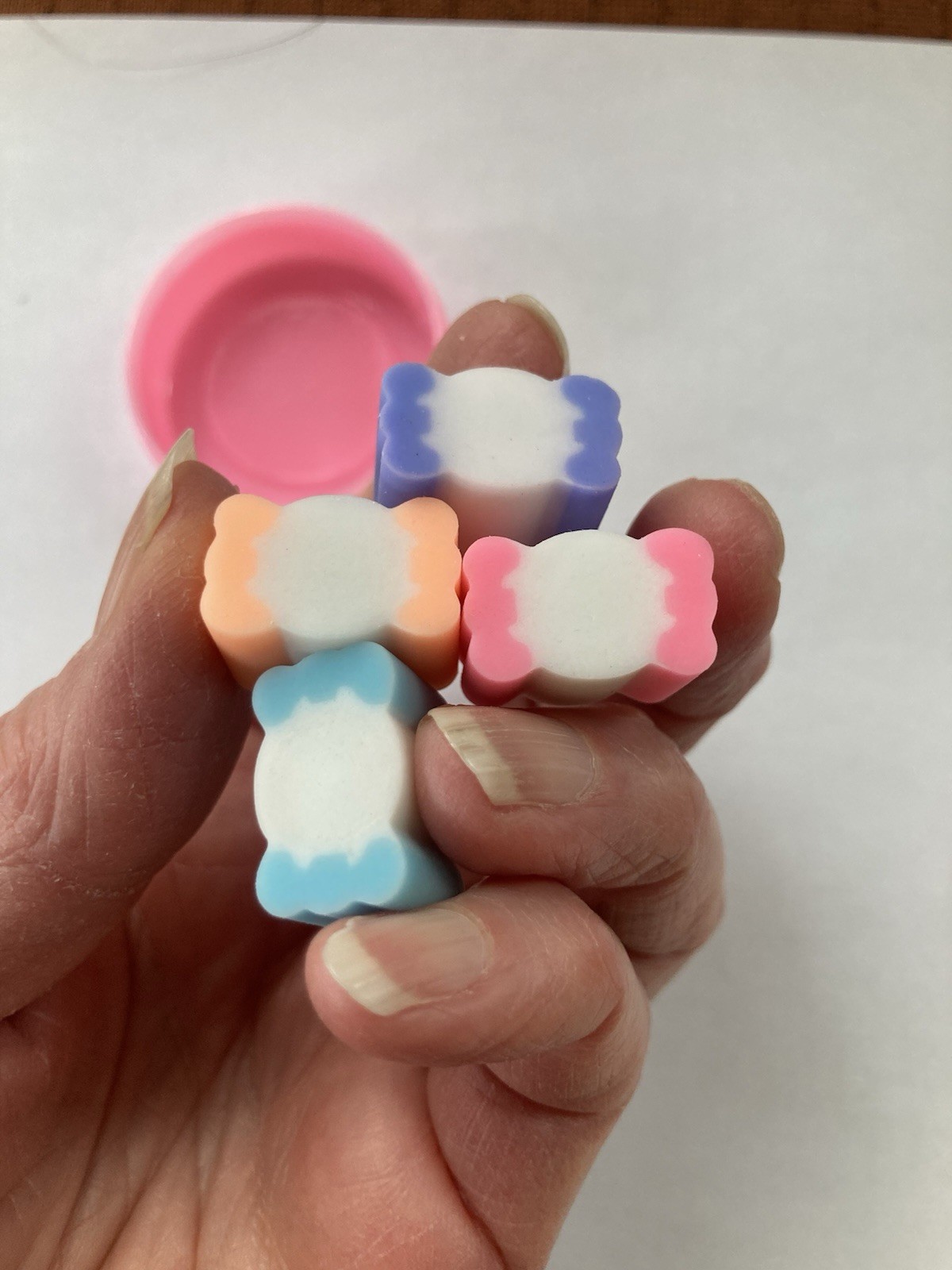 Vintage Soundy Cream Candy Erasers Made in Taiwan Happy Schooling with Soundy