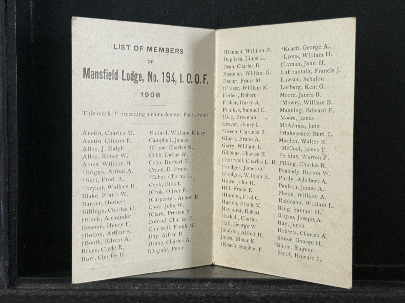 ANTIQUE TRAVELING WRITING DESK w/ 1908 Franklin Co. CHI Calendar & 1908 Document