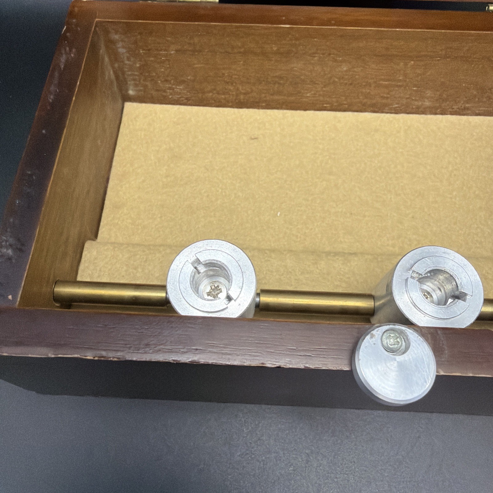 Rare Vintage Vestax Wooden Triple DJ Cartridge Needle Case Used Complete