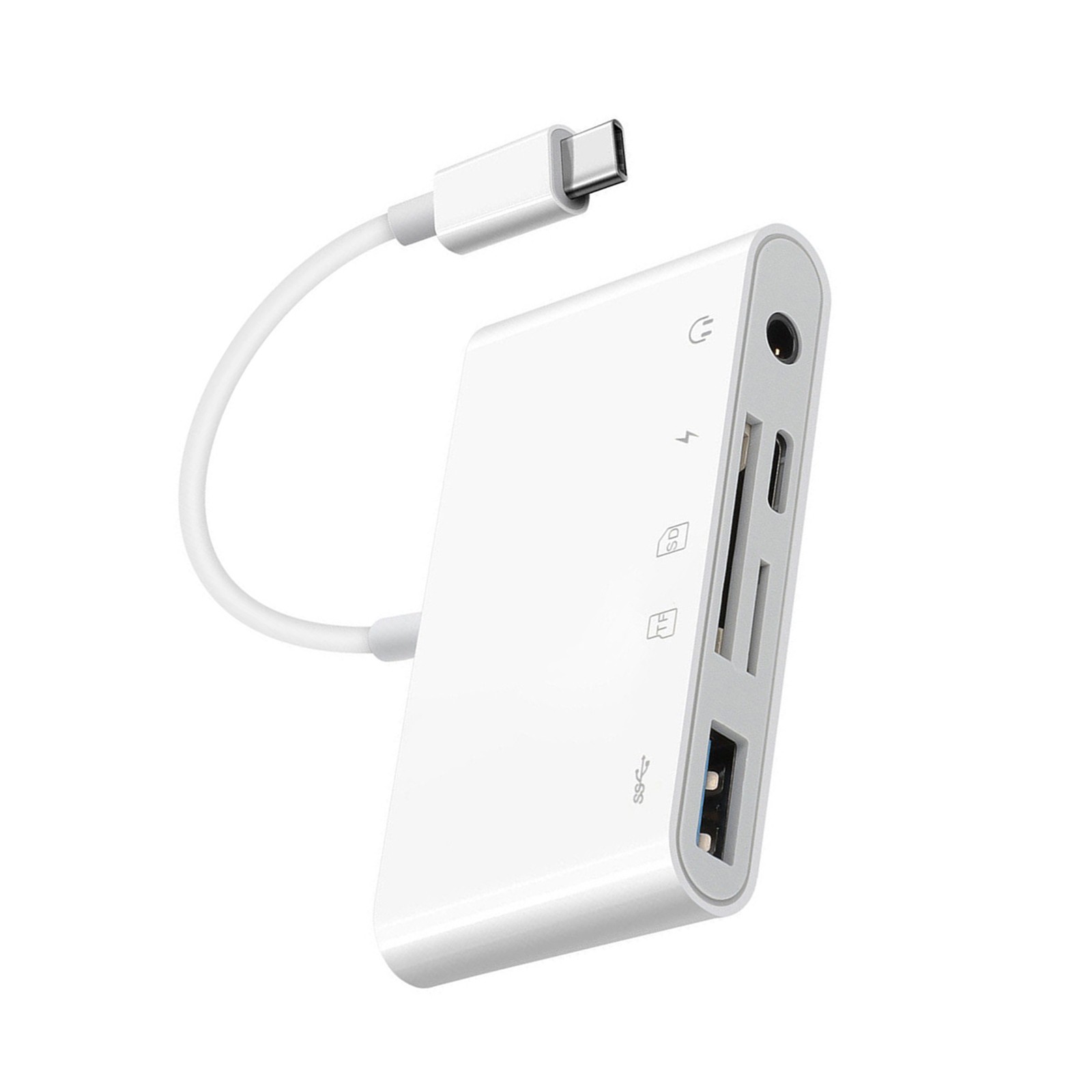 5-IN-1 USB-C/Type C Memory Card Reader  Hub Adapter for Micro SD SDXC CF SDHC