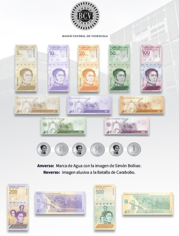 10 X VENEZUELA 500 DIGITALES 2023 UNC 500 Million Bolivar SOBERANO