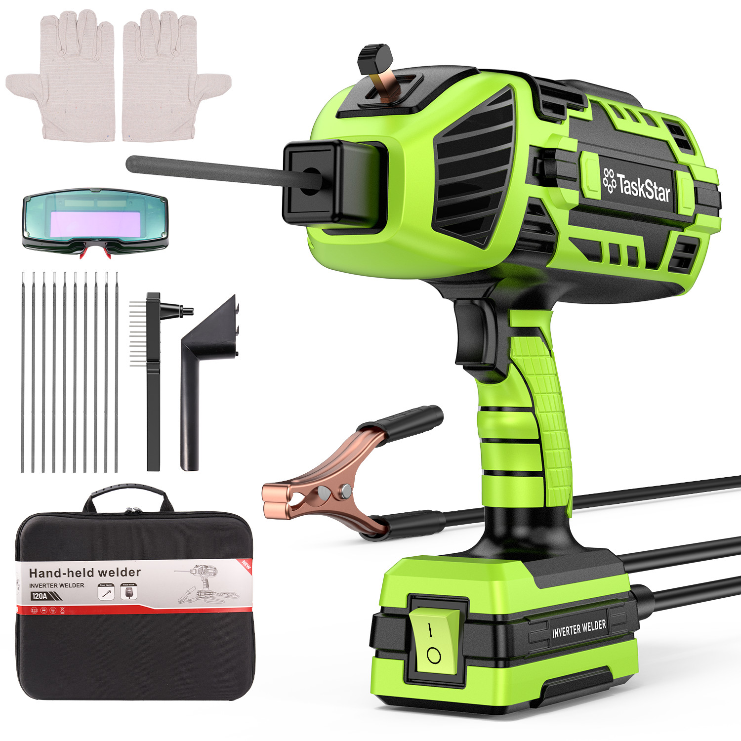 Electric Welder Handheld Welding Machine Kit 4600W Portable Arc Welder Gun Tools