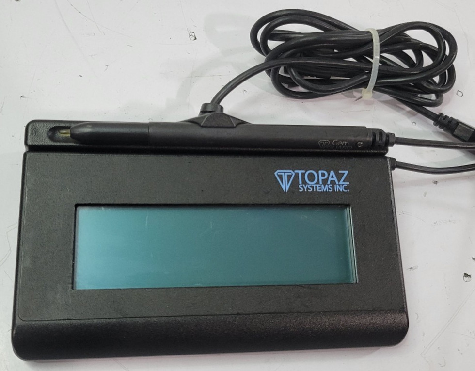 Topaz Systems T-LBK462-HSB-R 1x5 Signature Pad USB - TESTED
