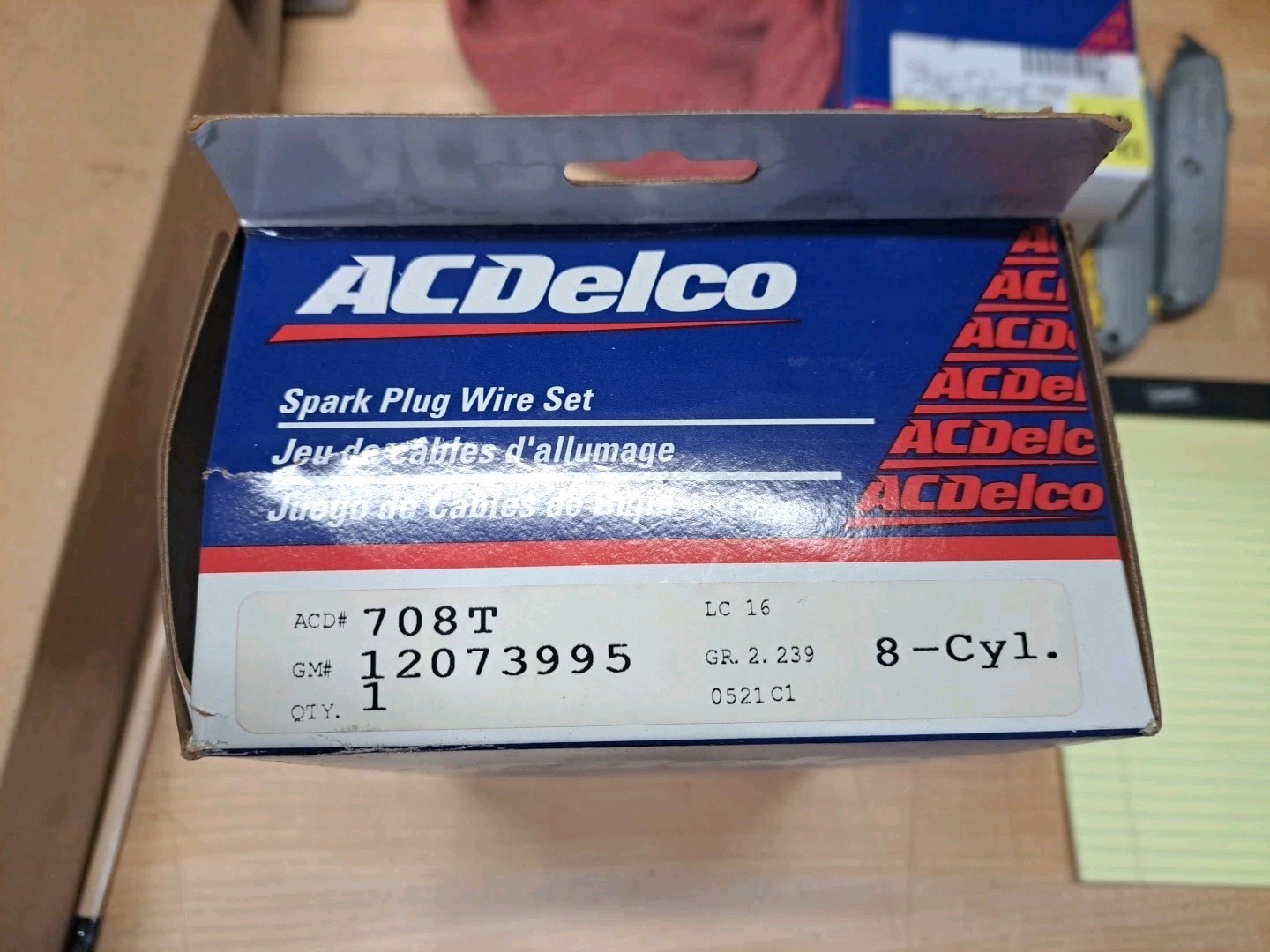 OEM # 12073995 GM General Motors AC DELCO # 708T spark plug wire set