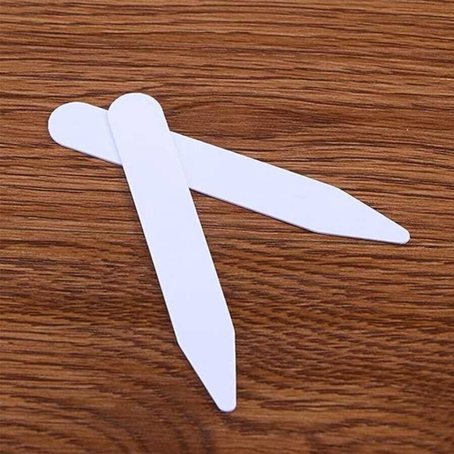100pcs Plastic Collar Stays for Men – Shirt Collar Support Stiffeners Lifter