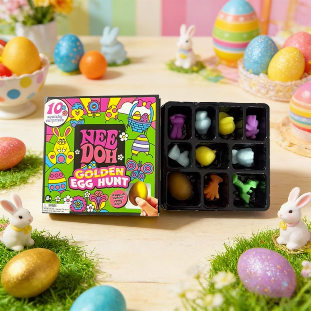 NeeDoh Easter Golden Egg Hunt Mystery 10 Squishy Surprises Collectible Gift SP