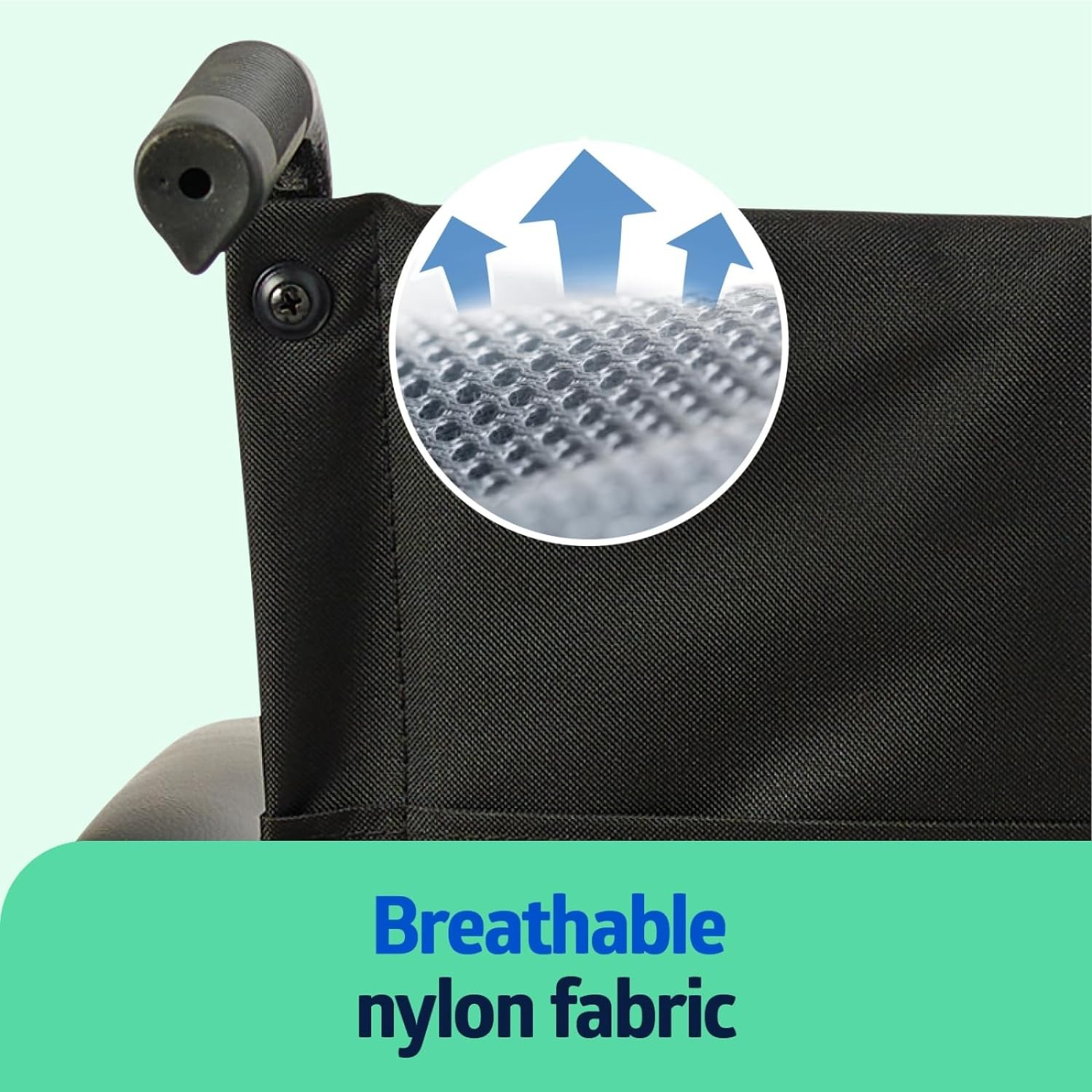 Medline Durable Steel Wheelchair 20”W x 16”D Seat with Flip-Back Desk-Length