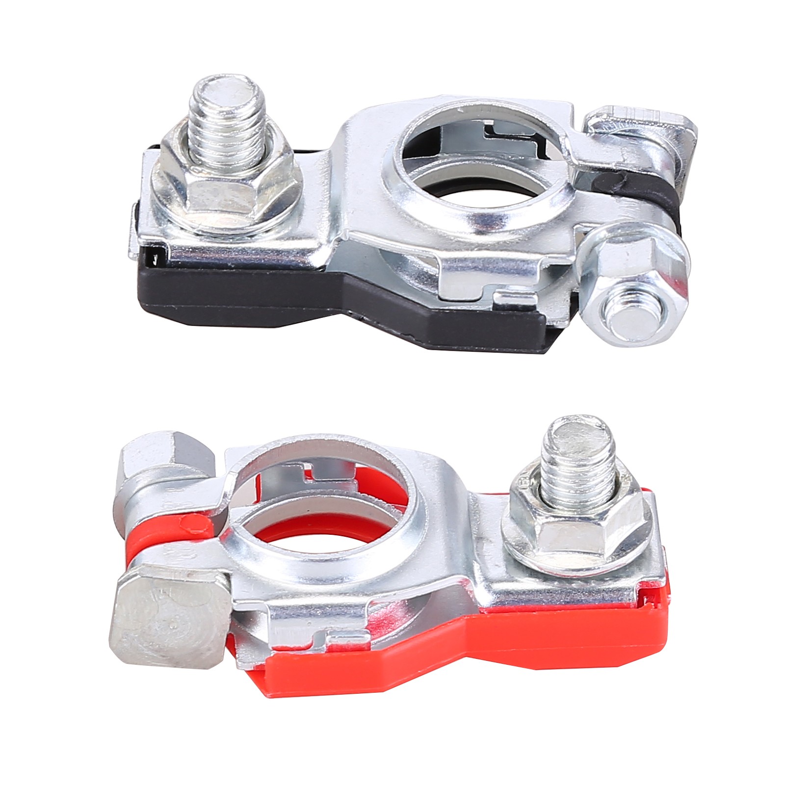 2PCS Car Battery Terminal Clamp Connectors Positive Negative Release Disconnect