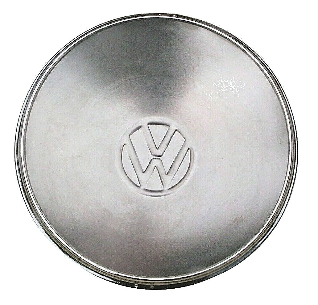 Set of 4 Chromed Hubcap EARLY VW Beetle Bus Bug Ghia Thing Half Moon Domed 5-Lug