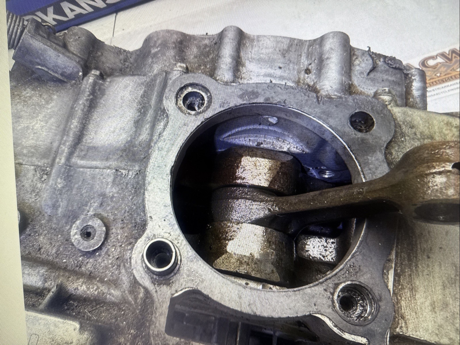 E1-2 Bottom Engine Motor Crankshaft 08 Yamaha Raptor 250 Atv YFM R Free Us Ship