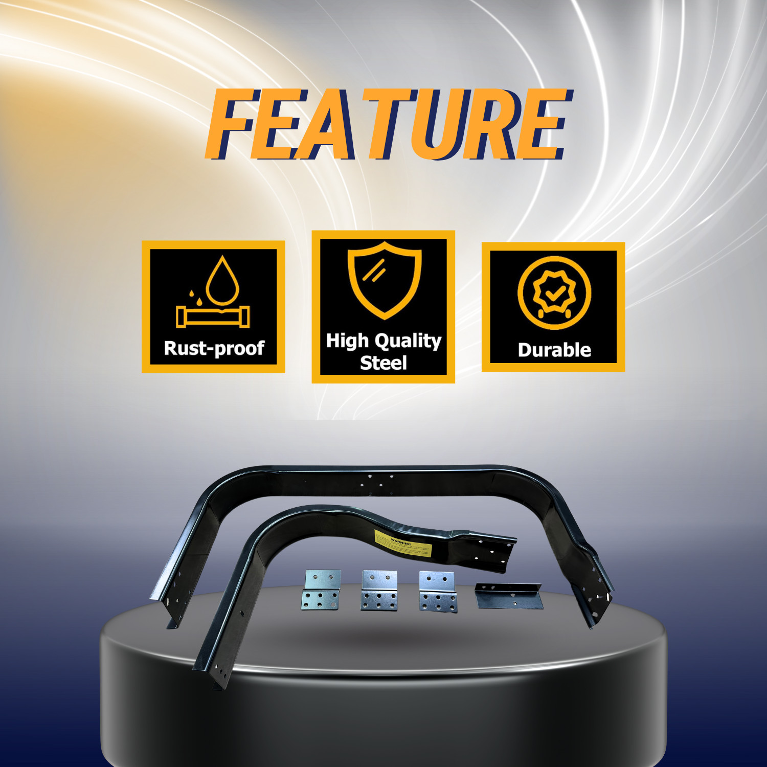 TORQUE Spare Tire Carrier Basket for Semi-Trucks Fits Freightliner & Kenworth