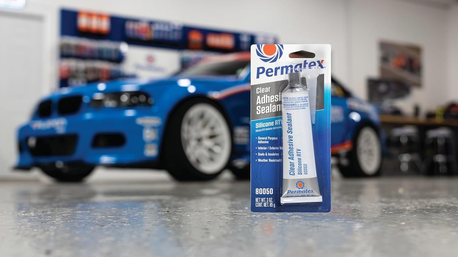 Permatex 80050 Clear RTV Silicone Adhesive Sealant, 3 oz