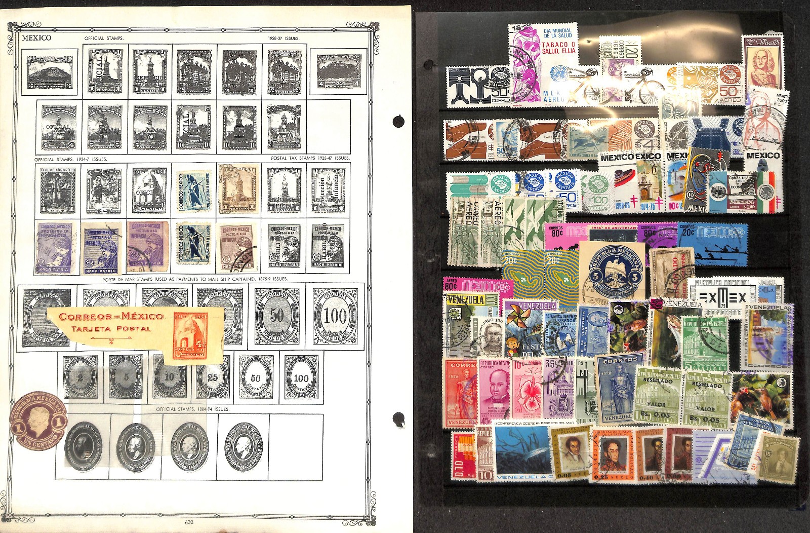 Mexico Stamp Collection on 25 Minkus Pages, 1863-1968 (BJ)